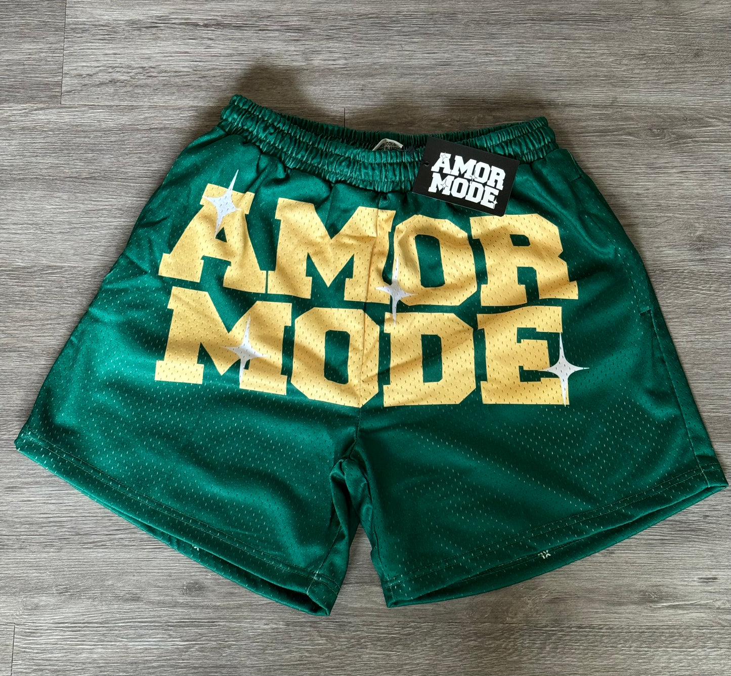 AMORMODE (TEAL/YELLOW) SHORTS