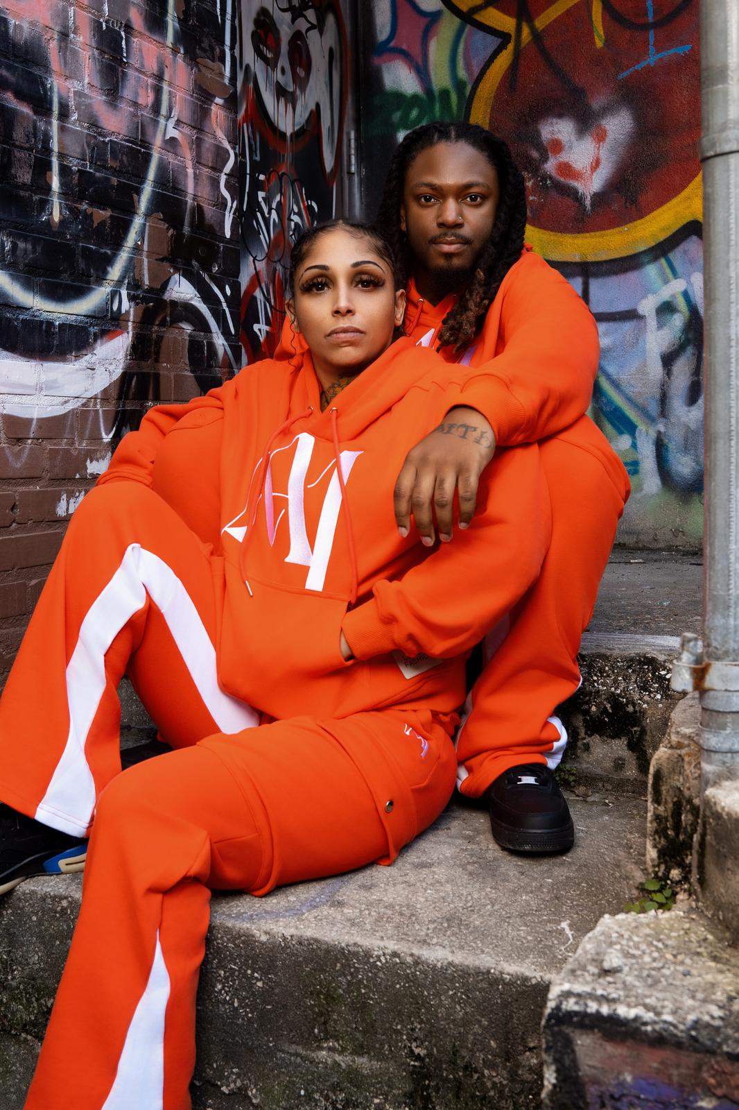 "AM" Flared Pants (orange)