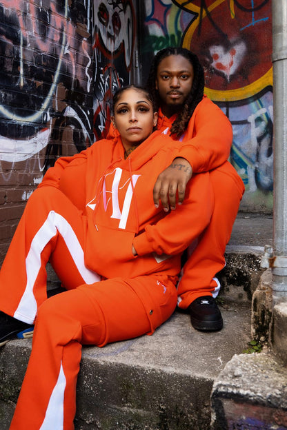 "AM" Flared Pants (orange)